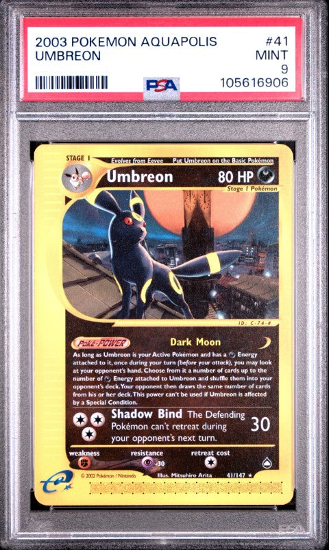 2003 Pokemon Aquapolis #41 Umbreon PSA 9