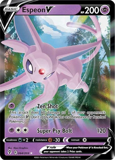 Sword & Shield Evolving Skies - 064/203 Espeon V Ultra Rare