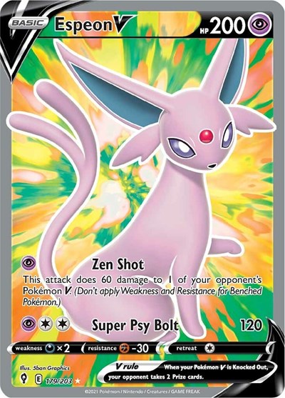 Sword & Shield Evolving Skies - 179/203 Espeon V (Full Art) Ultra Rare