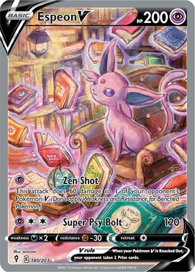 Sword & Shield Evolving Skies - 180/203 Espeon V (Alternate Full Art) Ultra Rare