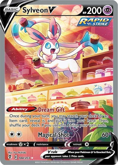 Sword & Shield Evolving Skies - 184/203 Sylveon V (Alternate Full Art) Ultra Rare