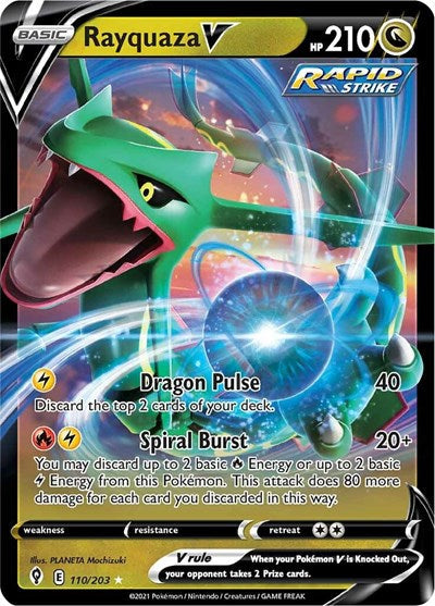 Sword & Shield Evolving Skies - 110/203 Rayquaza V Ultra Rare