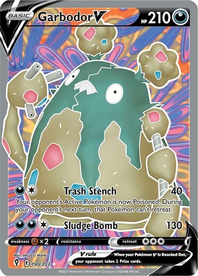 Sword & Shield Evolving Skies - 190/203 Garbodor V (Full Art) Ultra Rare