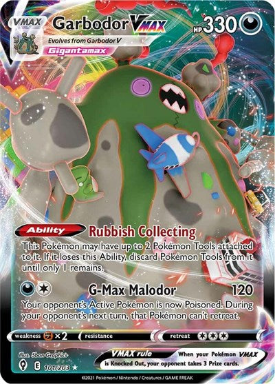 Sword & Shield Evolving Skies - 101/203 Garbodor VMAX Ultra Rare