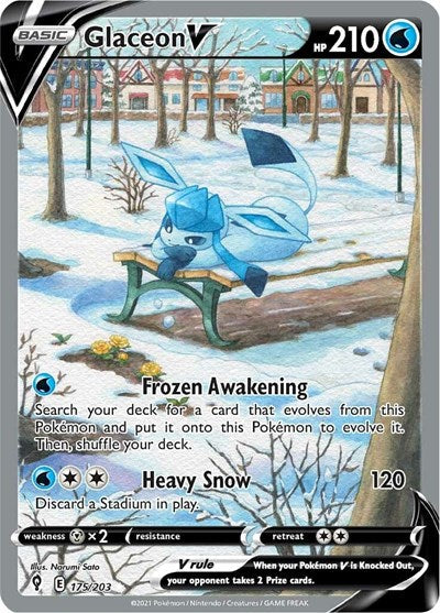 Sword & Shield Evolving Skies - 175/203 Glaceon V (Alternate Full Art) Ultra Rare