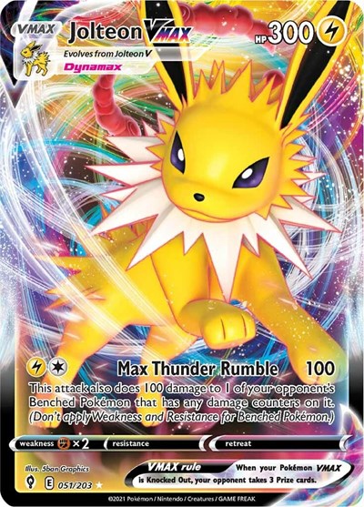 Sword & Shield Evolving Skies - 051/203 Jolteon VMAX Ultra Rare