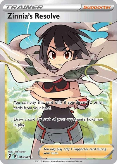 Sword & Shield Evolving Skies - 203/203 Zinnia's Resolve (Full Art) Ultra Rare