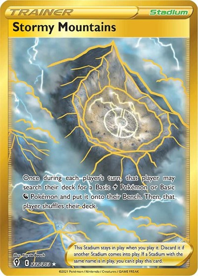 Sword & Shield Evolving Skies - 232/203 Stormy Mountains Secret Rare