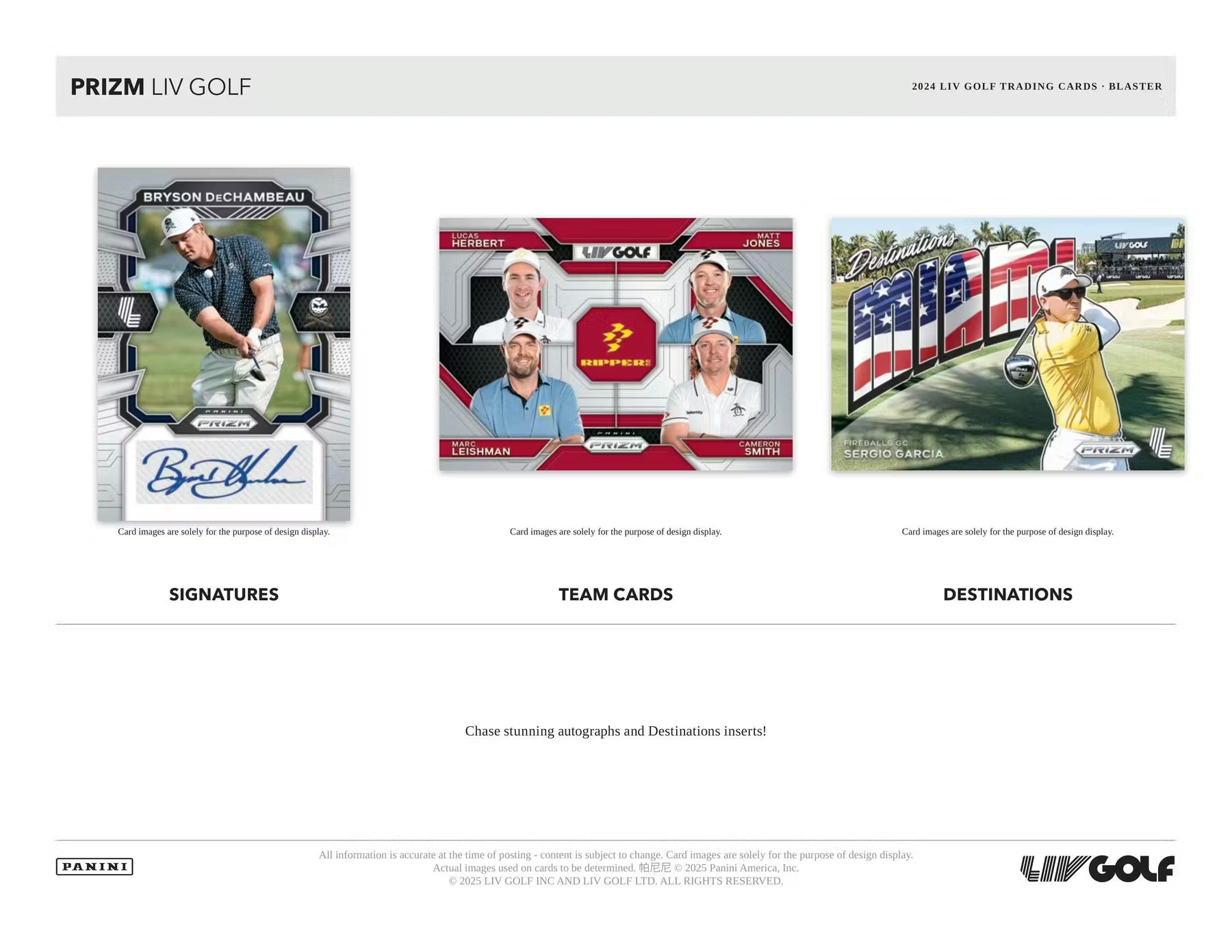 2024 Panini Prizm LIV Golf 6-Pack Blaster Box