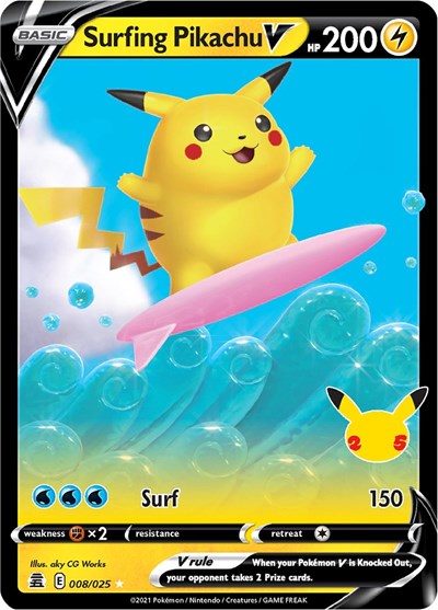 Celebrations - 008/025 Surfing Pikachu V Ultra Rare