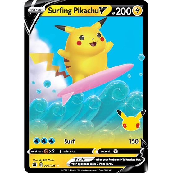 Celebrations - 008/025 Surfing Pikachu V Ultra Rare