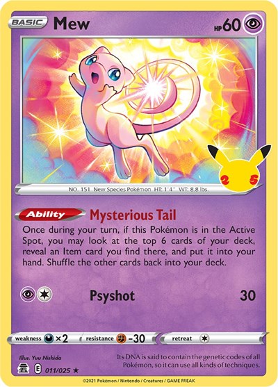 Celebrations - 011/025 Mew Holo Rare