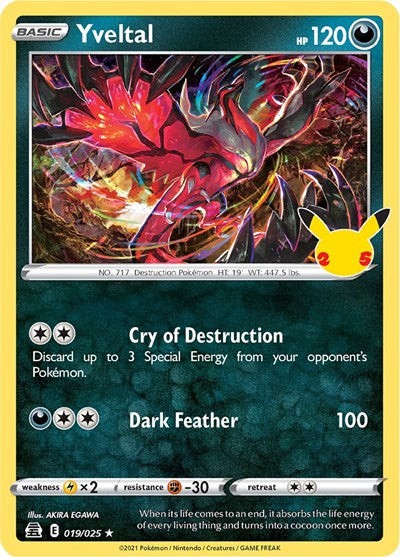 Celebrations - 019/025 Yveltal Holo Rare