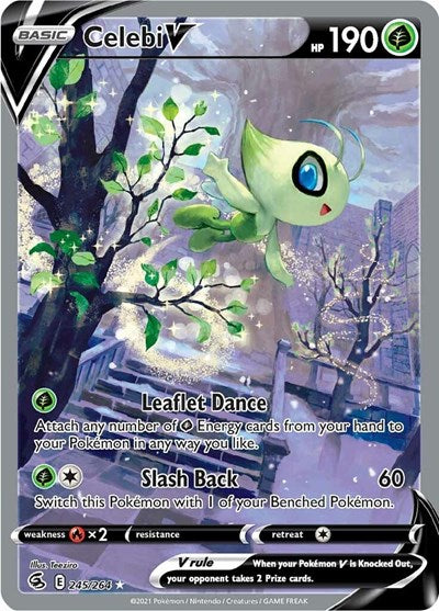 Sword & Shield Fusion Strike - 245/264 Celebi V (Alternate Full Art) Ultra Rare