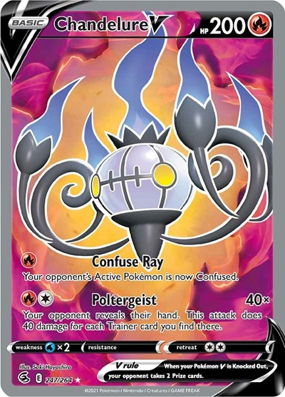 Sword & Shield Fusion Strike - 247/264 Chandelure V (Full Art) Ultra Rare