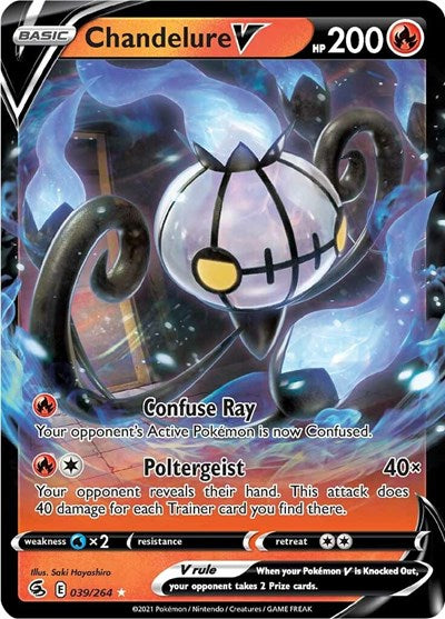 Sword & Shield Fusion Strike - 039/264 Chandelure V Ultra Rare