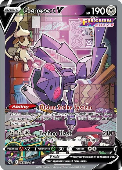 Sword & Shield Fusion Strike - 255/264 Genesect V (Alternate Full Art) Ultra Rare