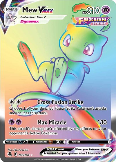 Sword & Shield Fusion Strike - 268/264 Mew VMAX Secret Rare