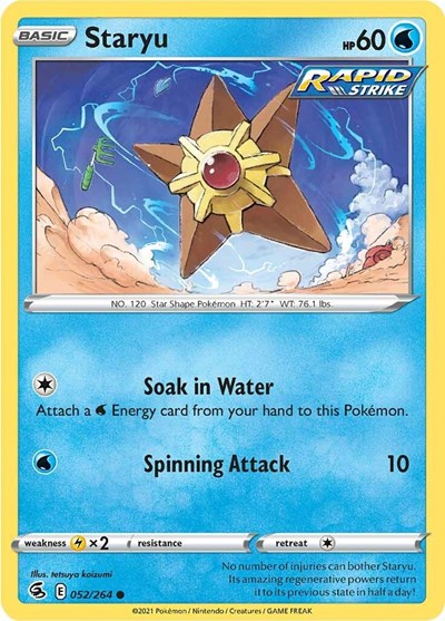 Sword & Shield Fusion Strike - 052/264 Staryu Common