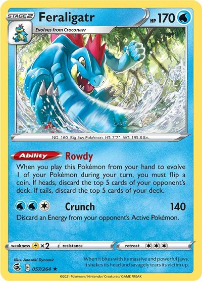 Sword & Shield Fusion Strike - 057/264 Feraligatr Holo Rare