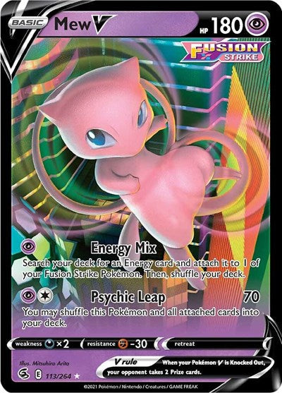 Sword & Shield Fusion Strike - 113/264 Mew V Ultra Rare