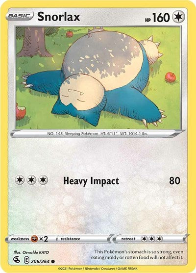 Sword & Shield Fusion Strike - 206/264 Snorlax Common