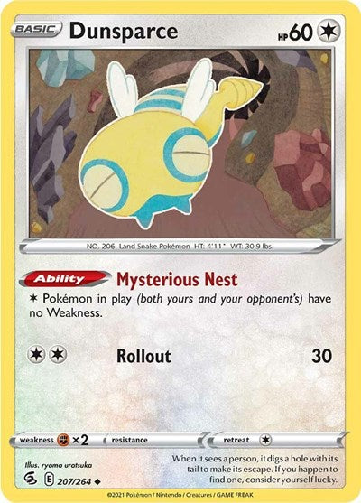 Sword & Shield Fusion Strike - 207/264 Dunsparce Uncommon