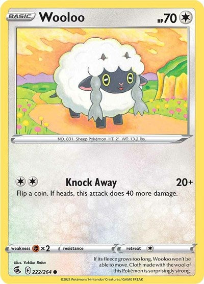 Sword & Shield Fusion Strike - 222/264 Wooloo Common