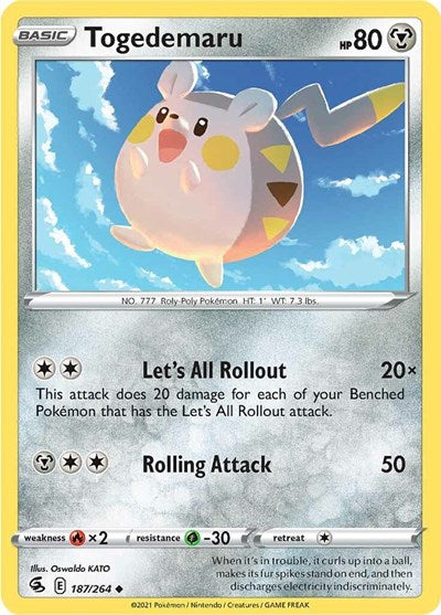 Sword & Shield Fusion Strike - 187/264 Togedemaru Uncommon