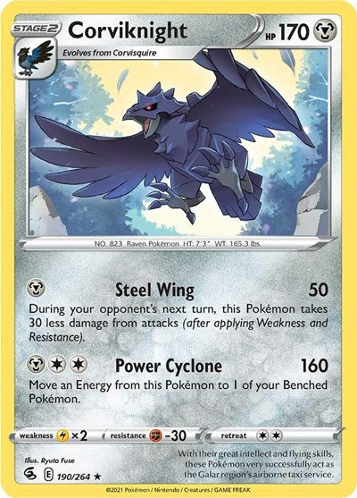 Sword & Shield Fusion Strike - 190/264 Corviknight Rare