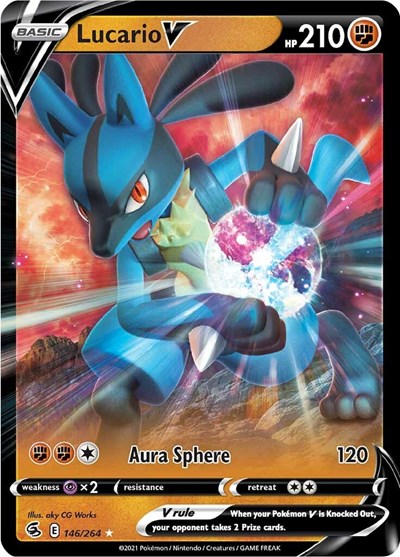 Sword & Shield Fusion Strike - 146/264 Lucario V Ultra Rare