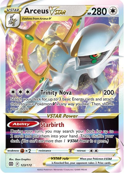 Sword & Shield Brilliant Stars - 123/172 Arceus VSTAR Ultra Rare