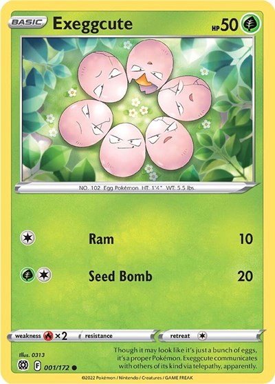 Sword & Shield Brilliant Stars - 001/172 Exeggcute Common