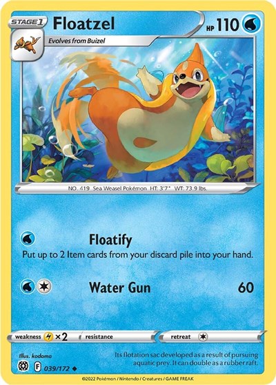 Sword & Shield Brilliant Stars - 039/172 Floatzel Uncommon