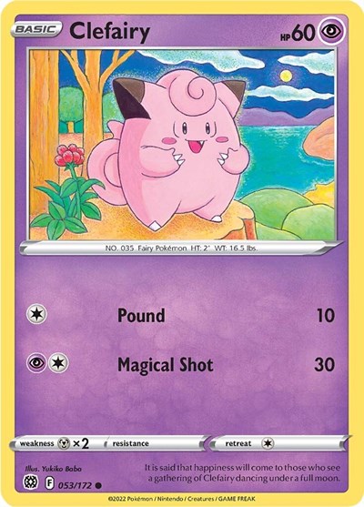 Sword & Shield Brilliant Stars - 053/172 Clefairy Common