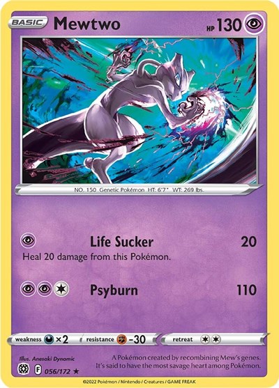 Sword & Shield Brilliant Stars - 056/172 Mewtwo Rare