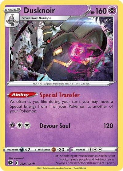 Sword & Shield Brilliant Stars - 062/172 Dusknoir Holo Rare