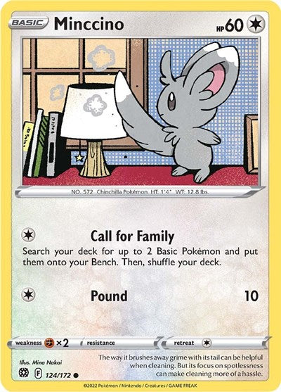 Sword & Shield Brilliant Stars - 124/172 Minccino Common