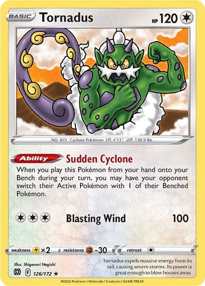 Sword & Shield Brilliant Stars - 126/172 Tornadus Rare