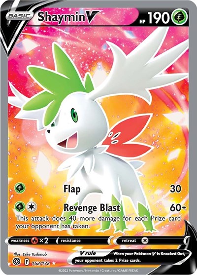 Sword & Shield Brilliant Stars - 152/172 Shaymin V (Full Art) Ultra Rare