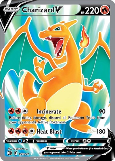 Sword & Shield Brilliant Stars - 153/172 Charizard V (Full Art) Ultra Rare