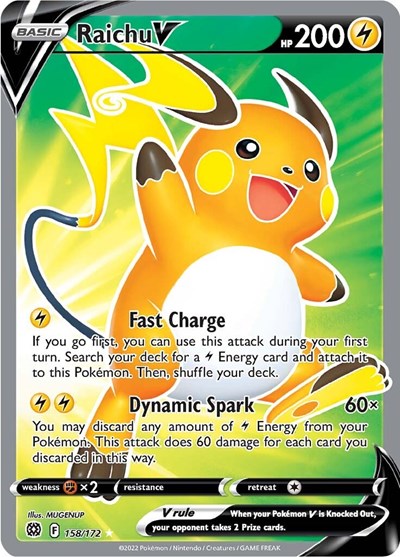 Sword & Shield Brilliant Stars - 158/172 Raichu V (Full Art) Ultra Rare