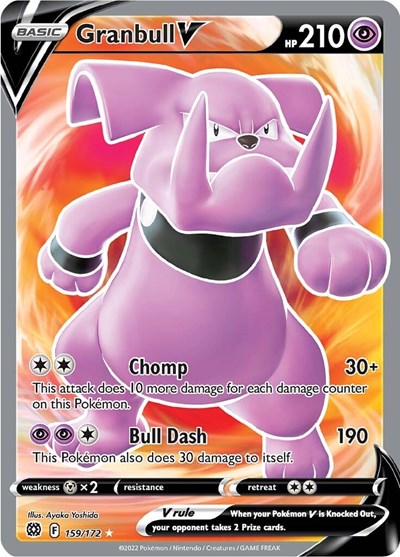 Sword & Shield Brilliant Stars - 159/172 Granbull V (Full Art) Ultra Rare