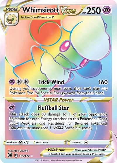 Sword & Shield Brilliant Stars - 175/172 Whimsicott VSTAR Secret Rare