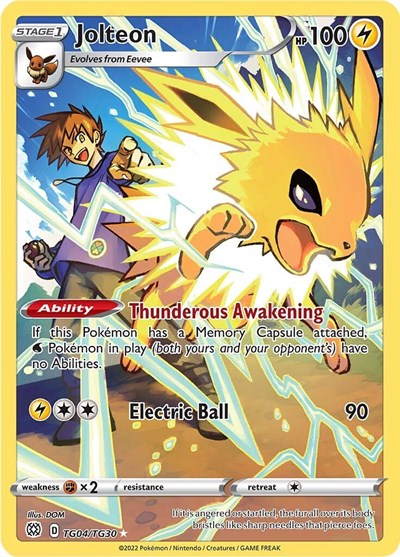 Sword & Shield Brilliant Stars Trainer Gallery - TG04/TG30 Jolteon Ultra Rare