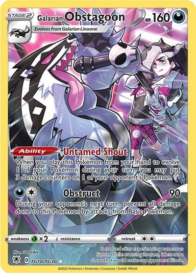Sword & Shield Astral Radiance Trainer Gallery - TG10/TG30 Galarian Obstagoon Ultra Rare