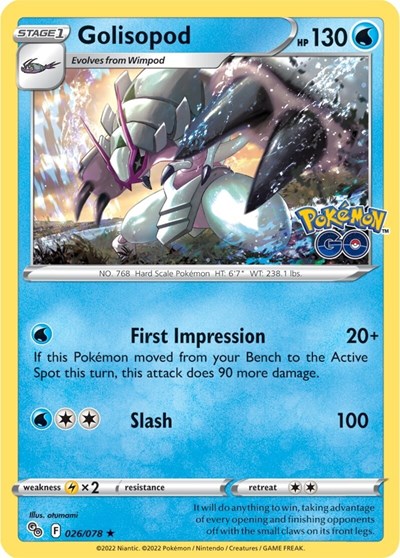 Pokemon GO - 026/078 Golisopod Holo Rare