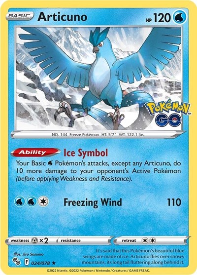 Pokemon GO - 024/078 Articuno Holo Rare