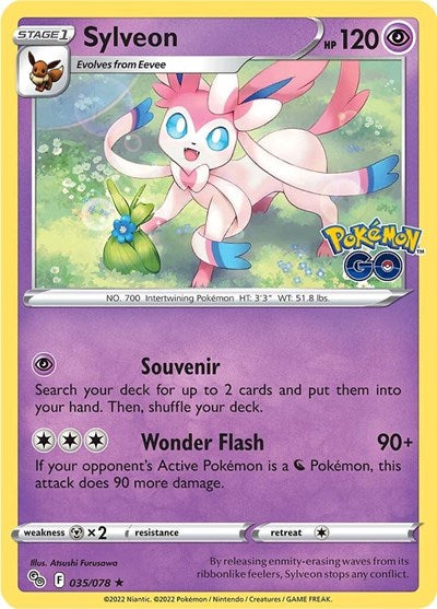 Pokemon GO - 035/078 Sylveon Holo Rare