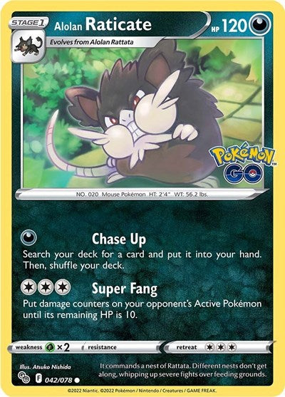 Pokemon GO - 042/078 Alolan Raticate Common